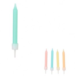 Świeczki na tort PARTY GO, 7cm, 10 szt., mix kolorów