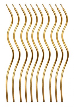 Świeczki spiralne PARTY GO, 14cm, 10 szt., złote