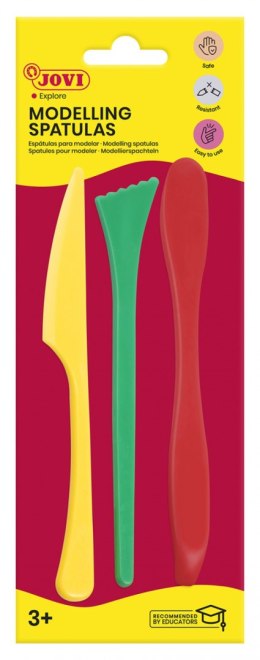 Szpatułki modelarskie JOVI, 3 szt., mix kształtów, mix kolorów