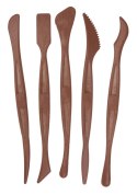 Szpatułki modelarskie JOVI, 5 szt., mix kształtów, brązowe