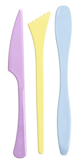 Szpatułki modelarskie JOVI, zestaw 3 szt., mix kolorów pastelowych