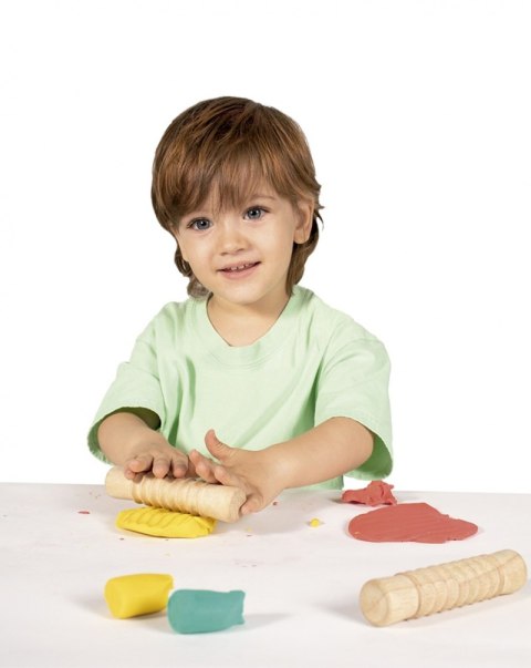 Wałki do plasteliny JOVI dla dzieci, zestaw 3 szt., mix kształtów, drewniane