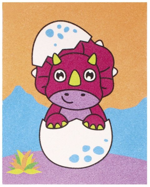 Zestaw do malowania piaskiem JOVI Play&Fun, dinozaury