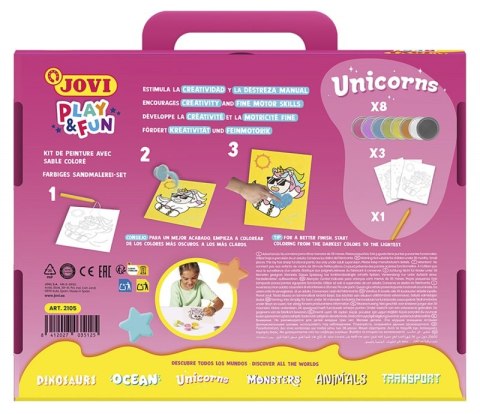 Zestaw do malowania piaskiem JOVI Play&Fun, jednorożce