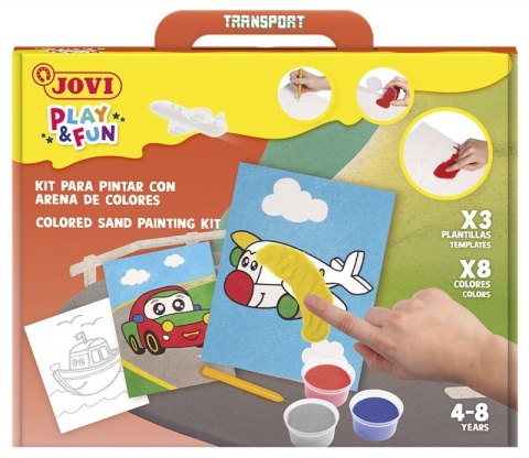 Zestaw do malowania piaskiem JOVI Play&Fun, pojazdy