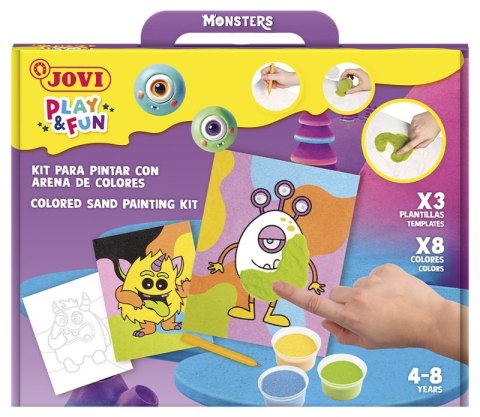 Zestaw do malowania piaskiem JOVI Play&Fun, potwory