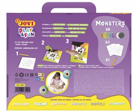 Zestaw do malowania piaskiem JOVI Play&Fun, potwory
