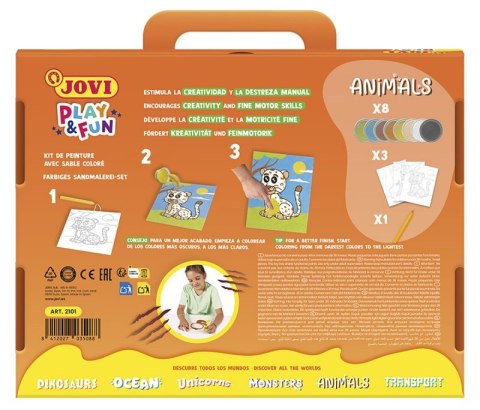 Zestaw do malowania piaskiem JOVI Play&Fun, zwierzęta