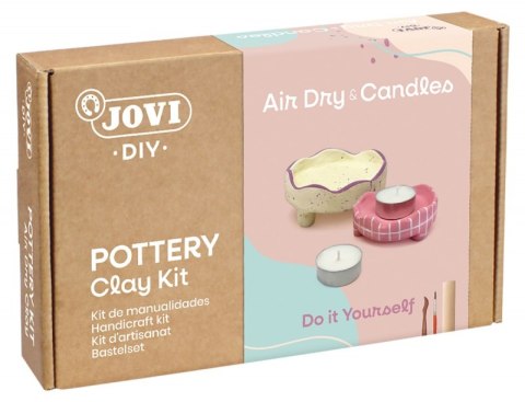 Zestaw do tworzenia ceramiki JOVI DIY, bez wypalania, świecznik