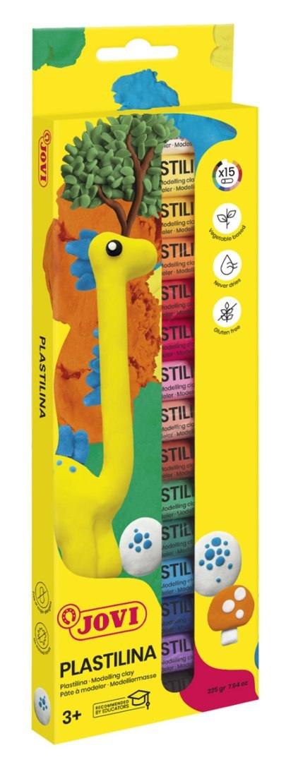 Zestaw plasteliny JOVI, 15x15g, mix kolorów