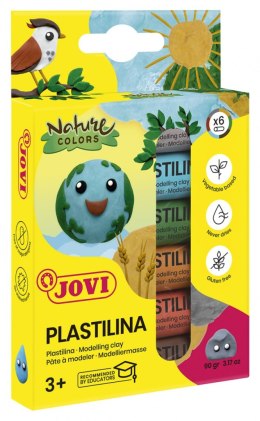 Zestaw plasteliny JOVI, 6x15g, kolory natury, mix kolorów
