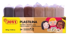 Zestaw plasteliny JOVI, 6x50g, kolory wielokulturowe, mix kolorów
