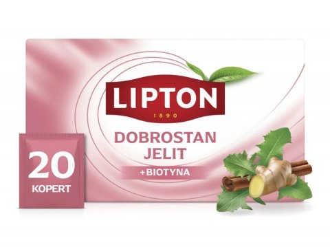 Herbata LIPTON Functional, ziołowa, dobrostan jelit, 20 kopert