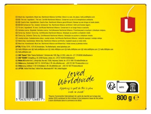 Herbata LIPTON czarna, Yellow Label, 400 torebek