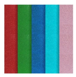 Karton brokatowy Mix kolorów 05 A4 op/5szt 210g/m2 208201 Argo