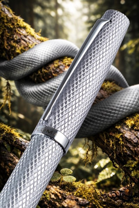 Pióro kulkowe DIPLOMAT Viper, guilloche, srebrne