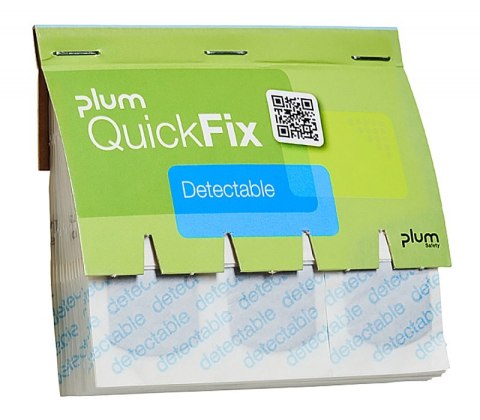 Plastry wykrywalne PLUM QuickFix Detectable, wkład, 45 szt., niebieskie