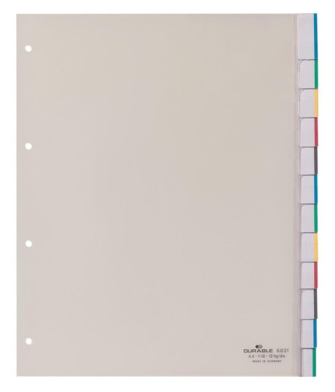 Przekładki PP A4, zgrzane wymienne indeksy, 0 -10 przezr. 683119 DURABLE