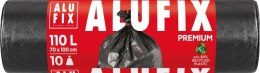 Worki na śmieci ALUFIX, extra mocne, LDPE, 70x100cm, 110l, 10 szt., czarne