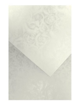 Karton ozdobny Róże biały 20 szt./op. 250g/m2 202901 Argo