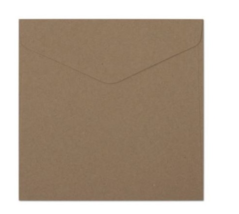 Koperta 160mm x 160mm Kraft ciemnobeżowy K., 120g/m2, op/10szt. 280322 Argo