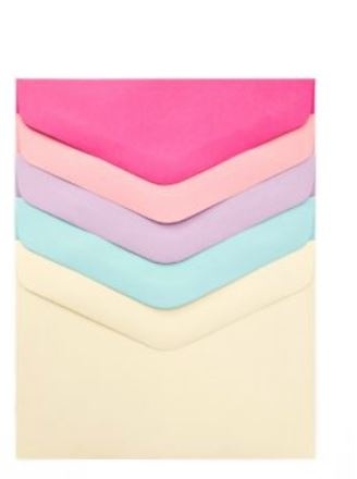 Koperta C6 (114x162) Gładki mix róż i błękit K., 110g/m2, op/10szt. 280252 Argo