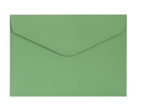 Koperta C6 (114x162) Gładki zielony satynowany K., 130g/m2, op/10szt. 280236 Argo