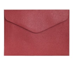 Koperta C6 (114x162) Pearl czerwony K., 150g/m2, op/10szt. 280238 Argo