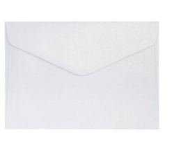 Koperta C6 (114x162) Pearl diamentowa biel K., 150g/m2, op/10szt. 280239 Argo