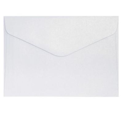 Koperta C6 (114x162) Pearl diamentowa biel K., 150g/m2, op/10szt. 280239 Argo
