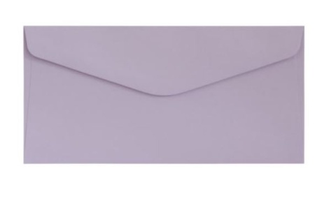Koperta DL (110 x 220) Gładki lawendowy satynowany K., 130g/m2, op/10szt. 280134 Argo