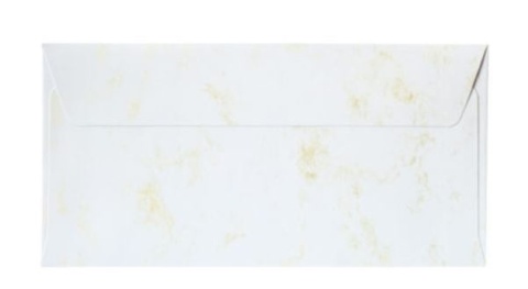 Koperta DL (110 x 220) Marmur złoty P, 120g/m2, op/10szt 280193 Argo