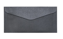Koperta DL (110 x 220) Pearl czarny., 150g/m2, op/10szt. 280177 Argo