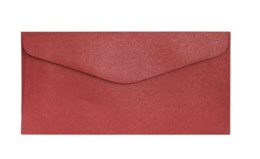 Koperta D L (110 x 220) Pearl czerwony K., 150g/m2, op/10szt. 280138 Argo