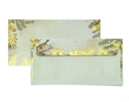 Koperta DL (110 x 220) ZŁOTE ŚWIĘTA P., 120g/m2, op/10szt. 280194 Argo