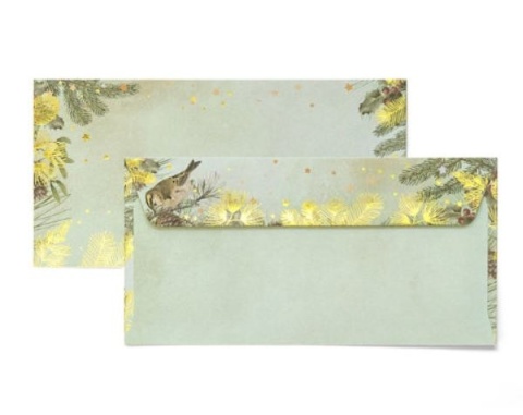 Koperta DL (110 x 220) ZŁOTE ŚWIĘTA P., 120g/m2, op/10szt. 280194 Argo