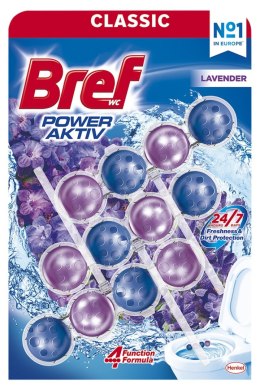 Kulki myjąco-zapachowe do toalet BREF Power Aktiv Lavender, 3x50g
