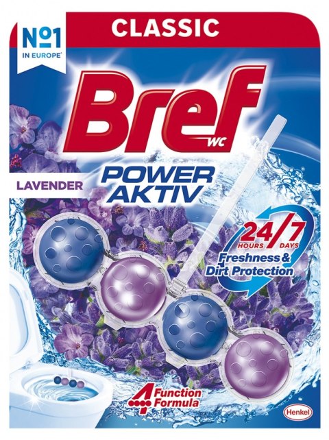 Kulki myjąco-zapachowe do toalet BREF Power Aktiv Lavender, 50g