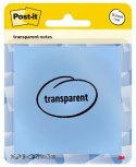 Przezroczyste karteczki samoprzylepne POST-IT Transparent Notes (600-1TRSPB), 73x73mm, 36 kart., pastelowe niebieskie