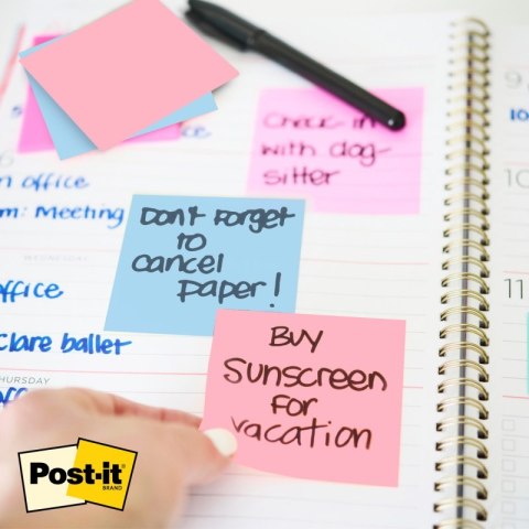 Przezroczyste karteczki samoprzylepne POST-IT Transparent Notes (600-1TRSPO), 73x73mm, 36 kart., pastelowe pomarańczowe