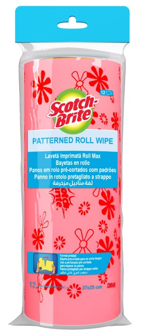 Ściereczka w rolce SCOTCH-BRITE Multi-purpose Super Absorbent, 12 arkuszy, mix kolorów