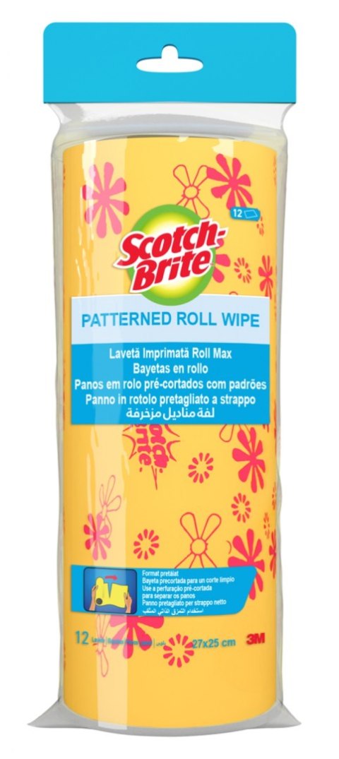 Ściereczka w rolce SCOTCH-BRITE Multi-purpose Super Absorbent, 12 arkuszy, mix kolorów