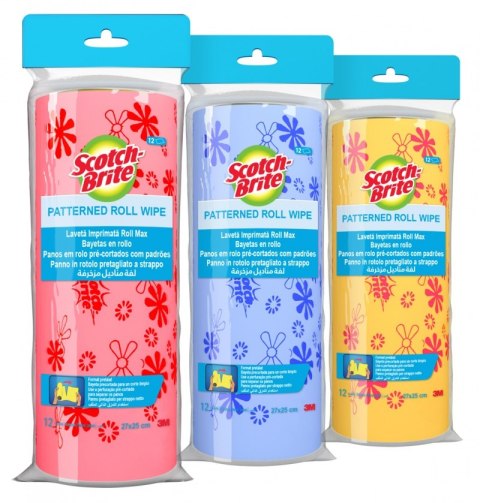 Ściereczka w rolce SCOTCH-BRITE Multi-purpose Super Absorbent, 12 arkuszy, mix kolorów