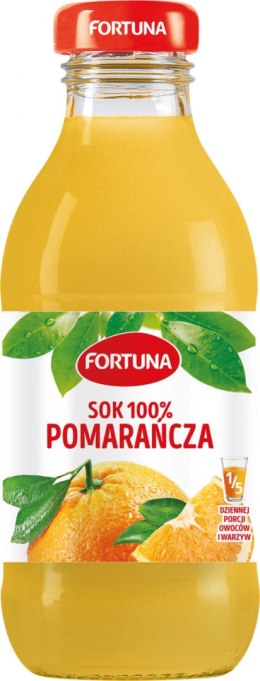 Sok FORTUNA, pomarańczowy, szkło, 0,3l