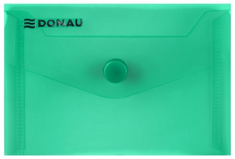 Teczka kopertowa DONAU zatrzask, PP, A7, 180mikr., zielona