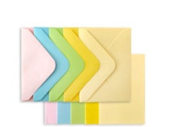 Zestaw karnet i koperta 70mm x100mm, mix pastelowy satynowany, op/5szt. 280999 Argo