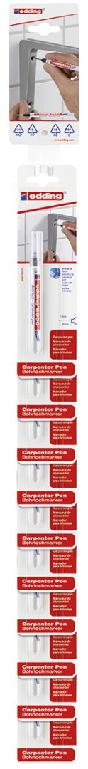 Marker z długą końcówką E-8850 EDDING, 1 mm, 10 szt., ekspozytor clip strip, czarny
