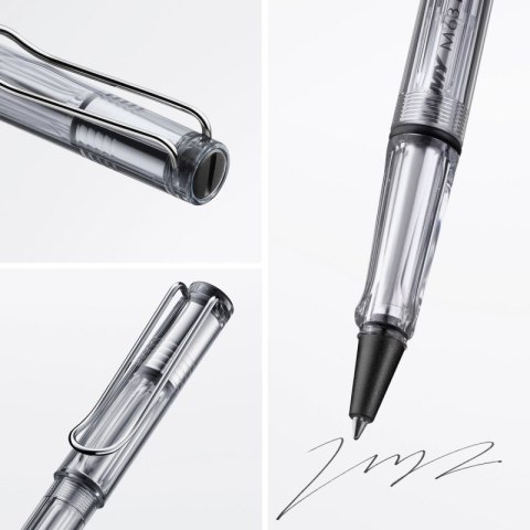 Pióro kulkowe LAMY Safari 312, M, z czarnym wkładem, transparentny