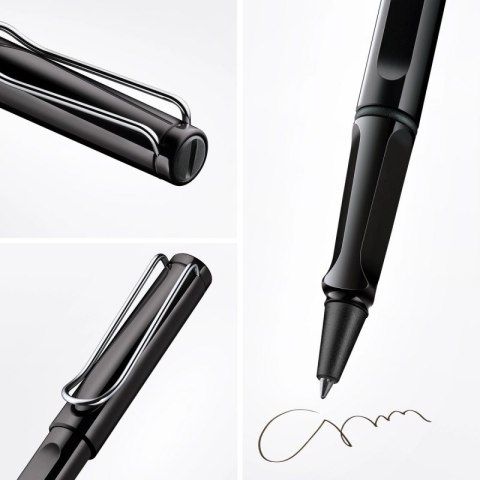 Pióro kulkowe LAMY Safari 319, M, z niebieskim wkładem, czarne