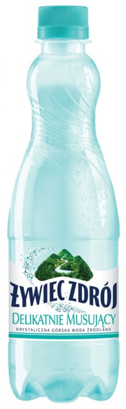 Woda ŻYWIEC ZDRÓJ, delikatnie musująca, 0,5l, kaucja